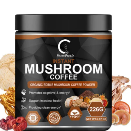 Green People Instant Organic Lions Mane Mushroom Coffee Powder 226g Brain & Memory Hericium Erinaceus