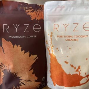 ryze mushroom coffee and ryze functional coconut mcreamer