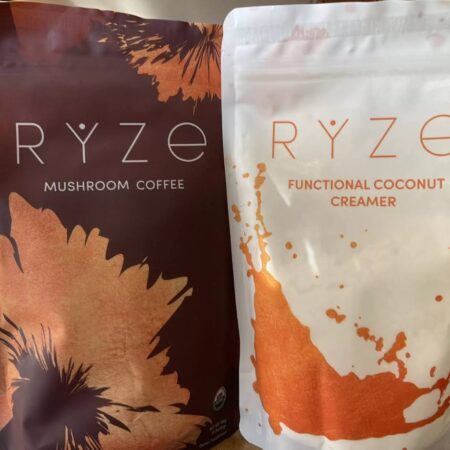 ryze mushroom coffee and ryze functional coconut mcreamer