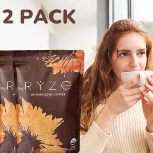 2 Pack RYZE Mushroom Coffee Bags Of 30 Servings Each Organic Arabica Coffee New